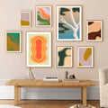 modern wavy abstract canvas wall art aesthetic posters roomtery