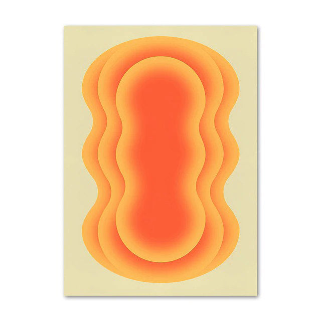 modern wavy abstract canvas wall art aesthetic posters roomtery