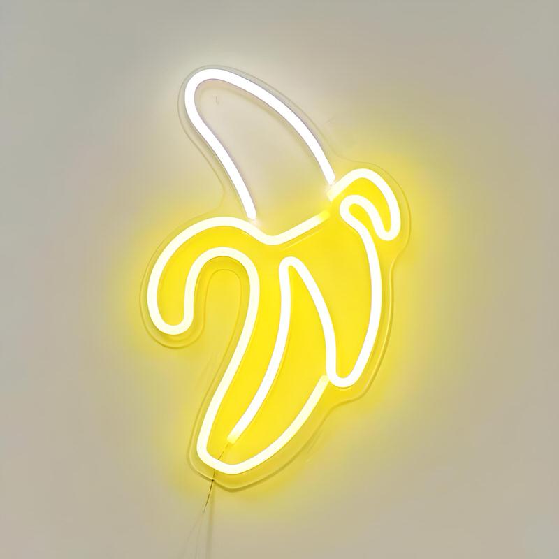 banana neon sign wall hanging decor roomtery