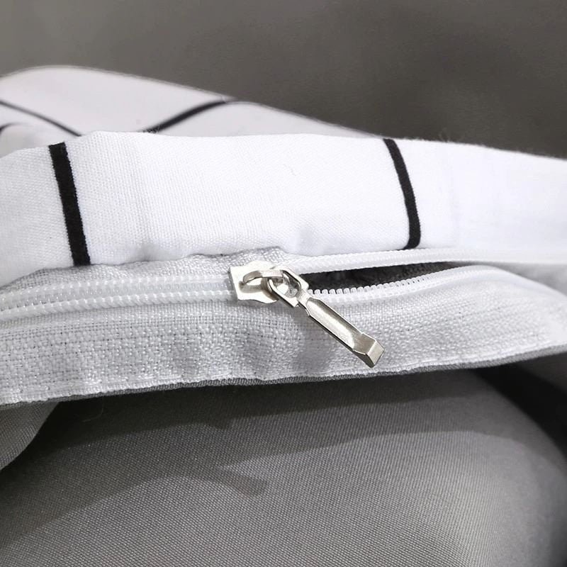 Plain Grid Bedding Set Indie Aesthetic Bedding roomtery