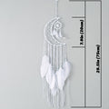 white moon feather authentic wall hanging aesthetic dream catcher roomtery