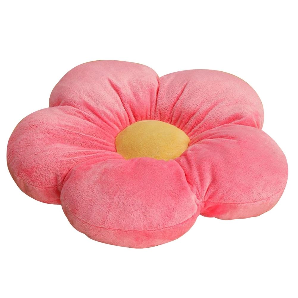 soft fluffy plush stuffed flower pillow aesthetic seat cushion roomtery