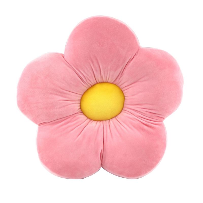 soft fluffy plush stuffed flower pillow aesthetic seat cushion roomtery