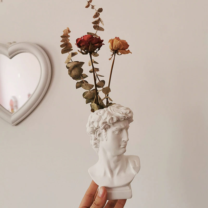 the ancient david statue ceramic white vase roomtery