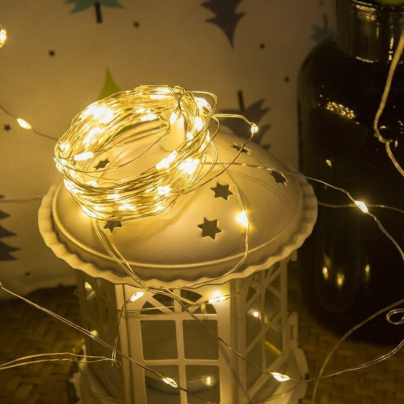 aesthetic room decor fairy lights thin wire string light set roomtery