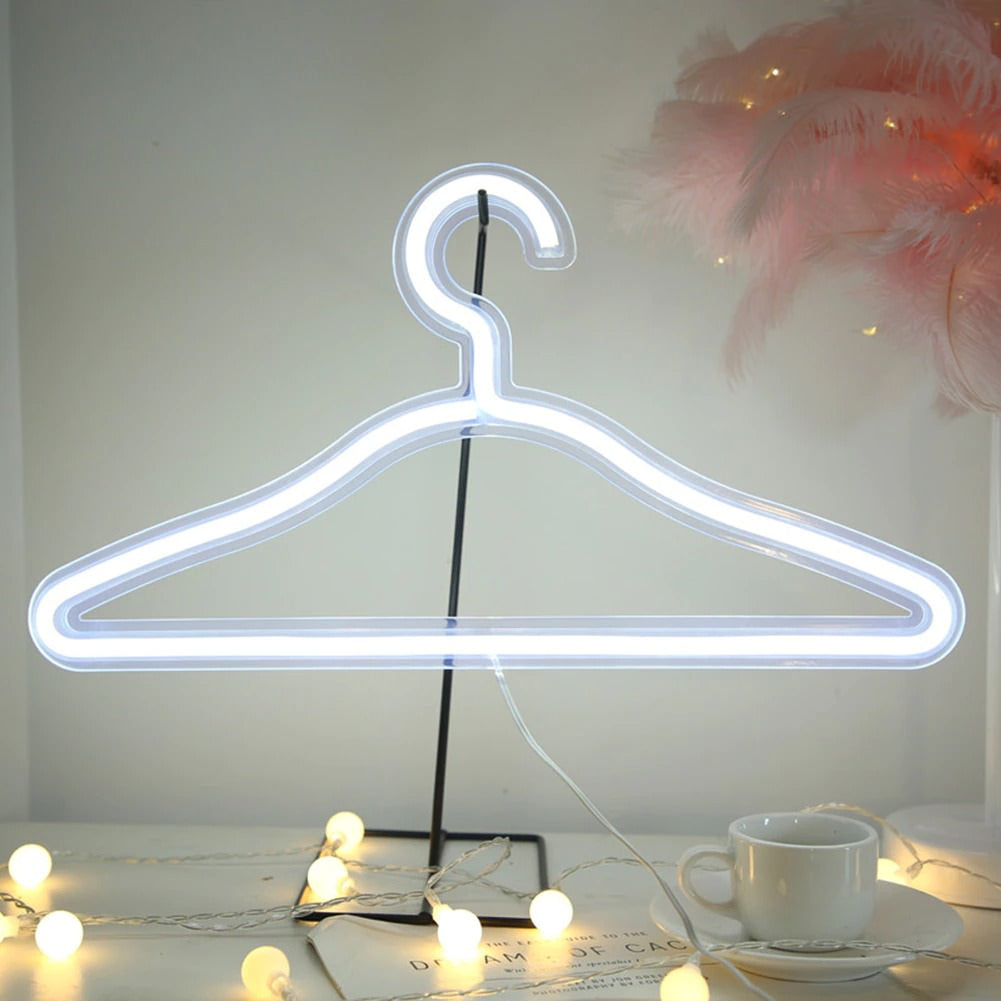 aesthetic room decor neon acrylic dress hanger roomtery