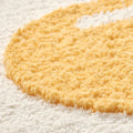 summer aesthetic room decor egg shape white and yellow accent rug roomtery