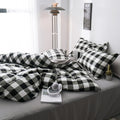 aesthetic room heavy grid plaid bedding set roomtery