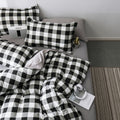 aesthetic room heavy grid plaid bedding set roomtery