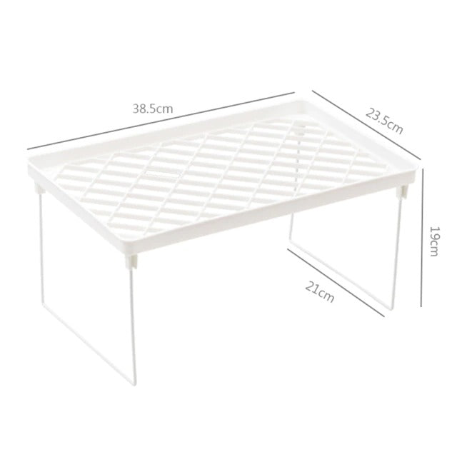 aesthetic room white plastic desk space shelf organizer