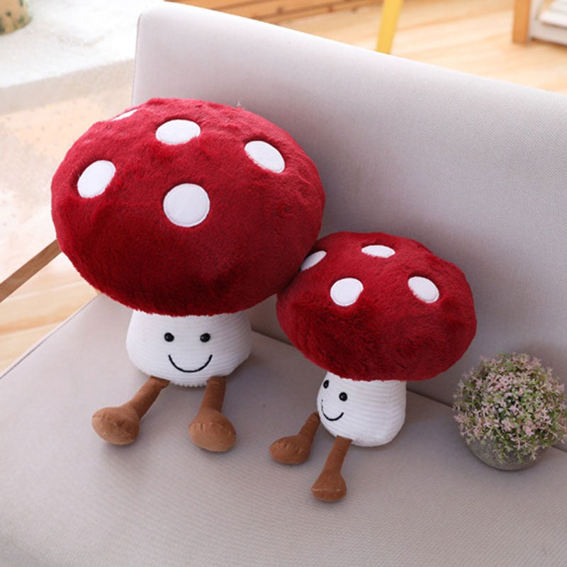 amanita red mushroom fairy aesthetic throw pillow toy roomtery