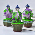mini fairy garden tower natural crystal decor fairycore aesthetic room decor roomtery