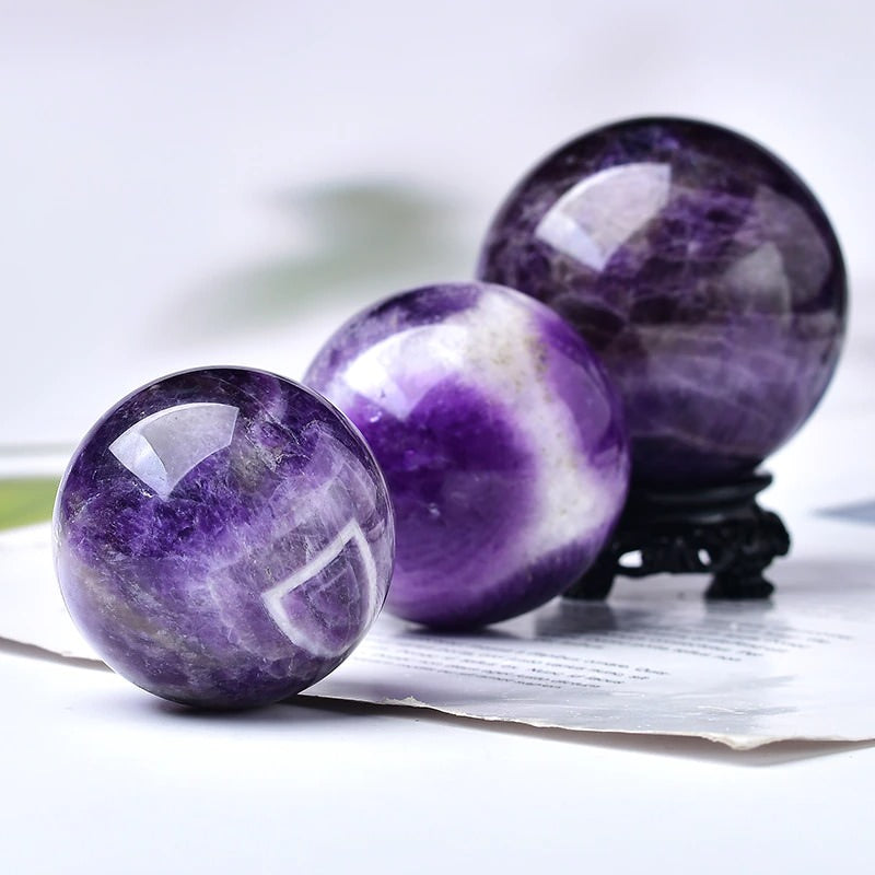 witch aesthetic room decor amethyst natural crystal decor magic ball figure roomtery