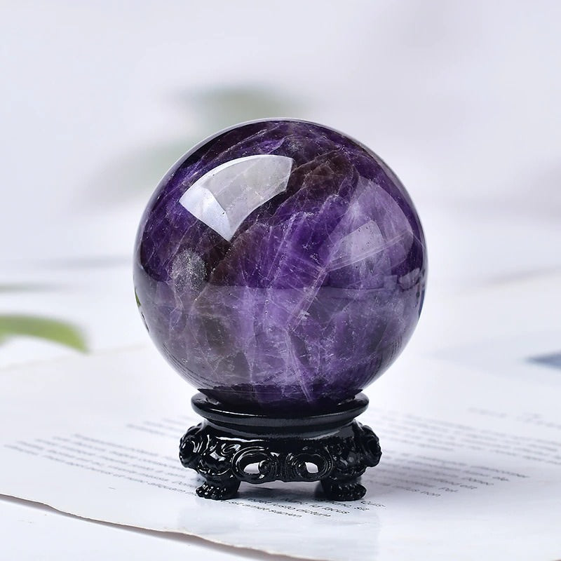 witch aesthetic room decor amethyst natural crystal decor magic ball figure roomtery