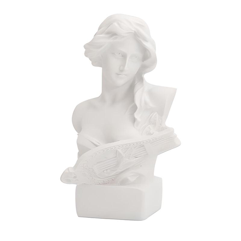 white ceramic bust desktop mini decorative brush vase art hoe aesthetic room decor roomtery