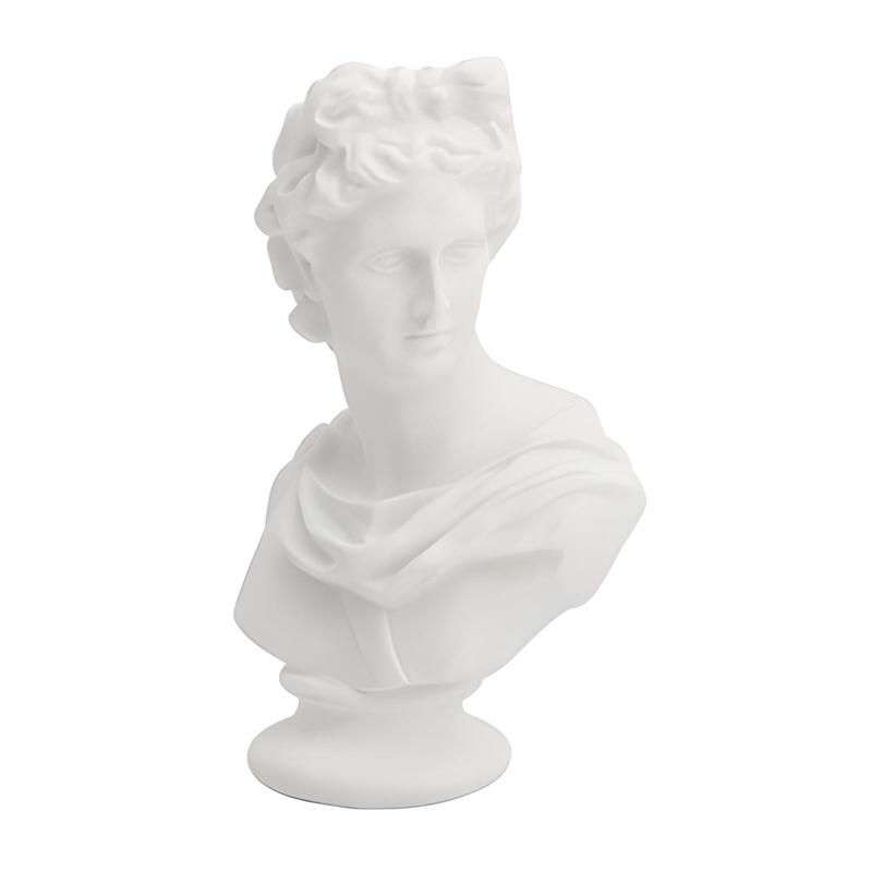 white ceramic bust desktop mini decorative brush vase art hoe aesthetic room decor roomtery