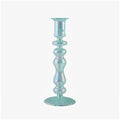 aqua blue iridescent glass candle holder set danish pastel aesthetic room candleholder decor roomtery