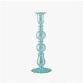 aqua blue iridescent glass candle holder set danish pastel aesthetic room candleholder decor roomtery