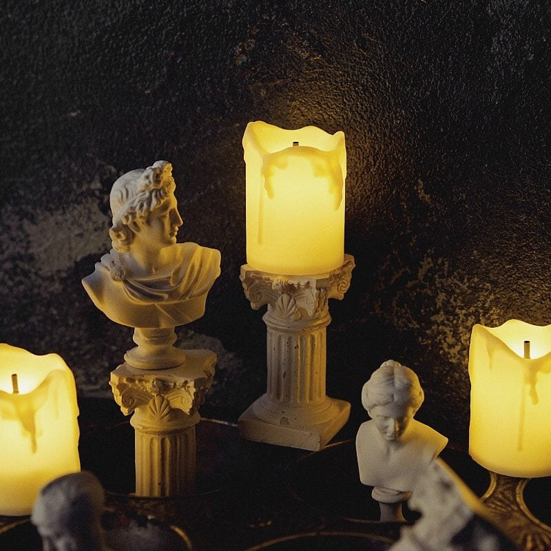 cottagecore room aesthetic old fake artificial candle led light