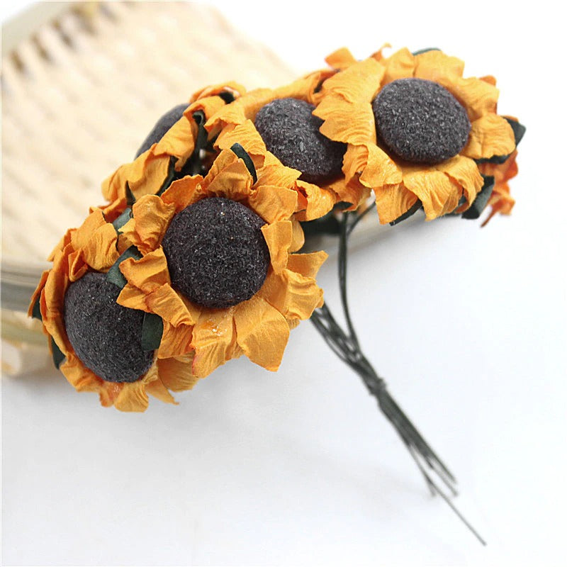 art hoe room aesthetic decor artificial mini sunflowers roomtery