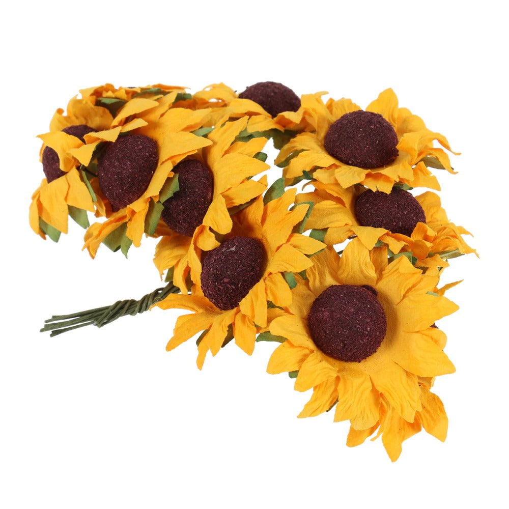 art hoe room aesthetic decor artificial mini sunflowers roomtery