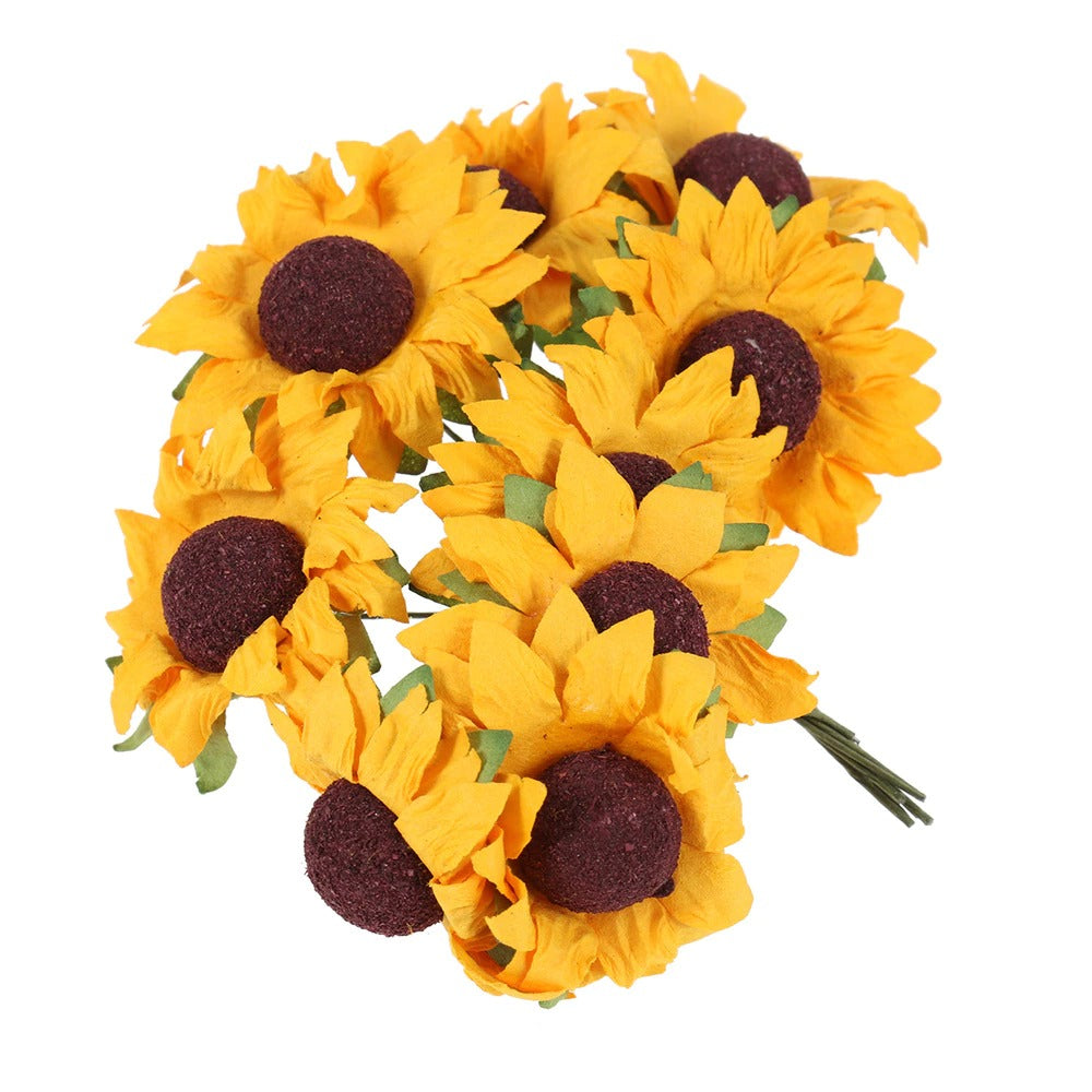 art hoe room aesthetic decor artificial mini sunflowers roomtery