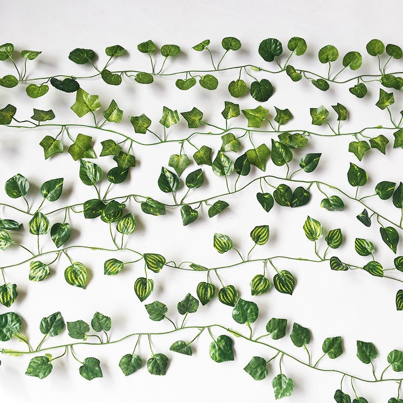 Fake Ivy Leaves Set of 12 Artificial Greenery vines for room