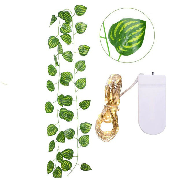 artificial ivy vine wall ceiling decor led string light set single