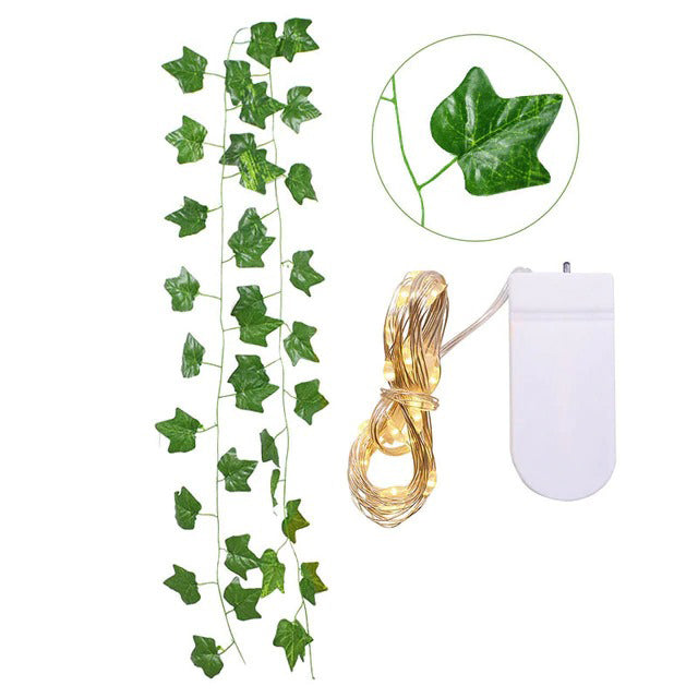 artificial ivy vine wall ceiling decor led string light set single