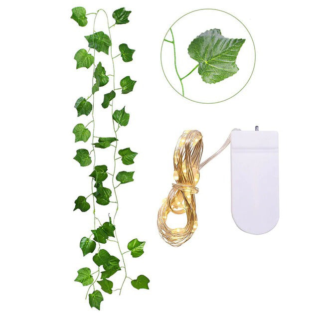 artificial ivy vine wall ceiling decor led string light set single