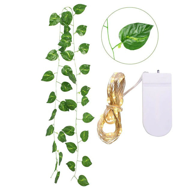 artificial ivy vine wall ceiling decor led string light set single