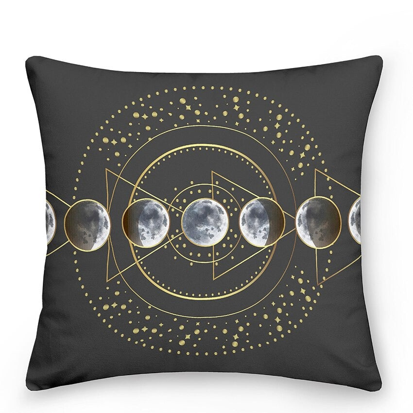 aesthetic astrological sun moon pillowcase cushion cover roomtery