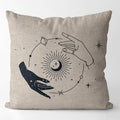 aesthetic astrological print magic hands cushion cover pillow roomtery