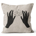 aesthetic astrological print magic hands cushion cover pillow roomtery