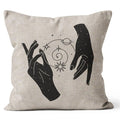 aesthetic astrological print magic hands cushion cover pillow roomtery