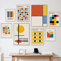 bauhaus modern gallery wall art canvas posters wall decor roomtery
