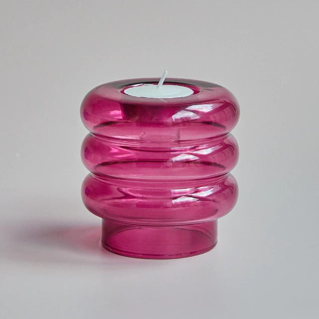 bright color bubble glass vase tealight candle holder danish pastel aesthetic roomtery