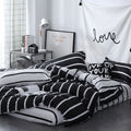 black white aesthetic bedding duvet cover sheet set roomtery