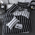 black white aesthetic bedding duvet cover sheet set roomtery