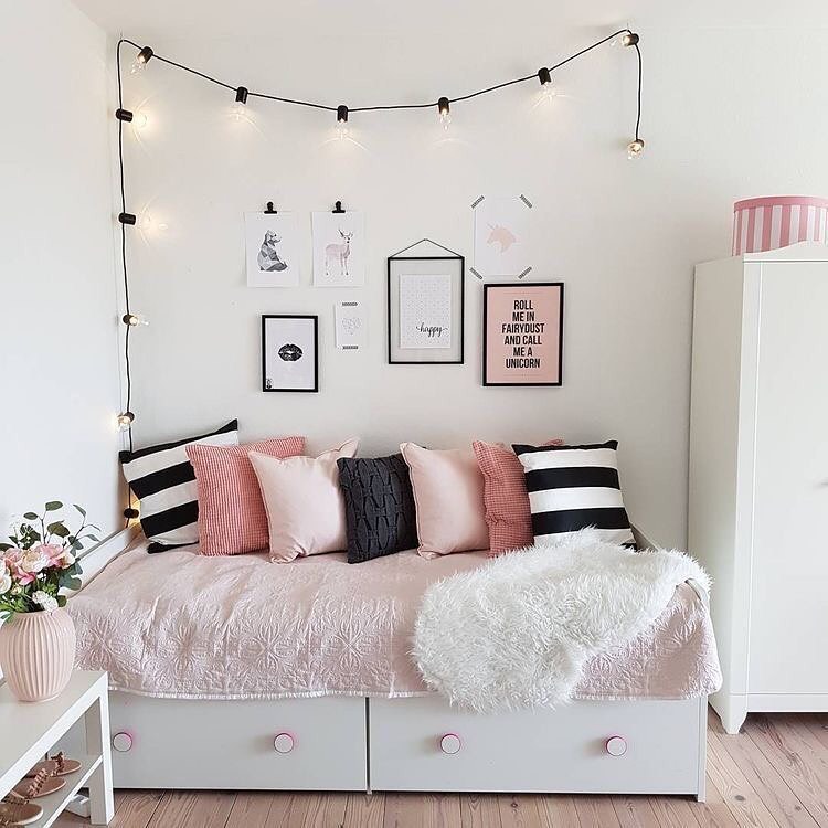 Globe string lights bedroom top