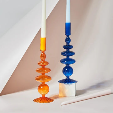Blowed Glass Candle Holder