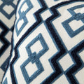 blue moroccan ornaments embroidery cushion cover pillow case aesthetic room decor roomtery