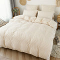 boho aesthetic bedding set macrame fringe embroidered duvet cover roomtery