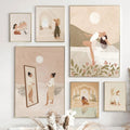 vintage boho eastern moroccan style boho aesthetic wall art canvas print poster roomtery