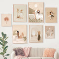 vintage boho eastern moroccan style boho aesthetic wall art canvas print poster roomtery