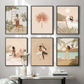 vintage boho eastern moroccan style boho aesthetic wall art canvas print poster roomtery