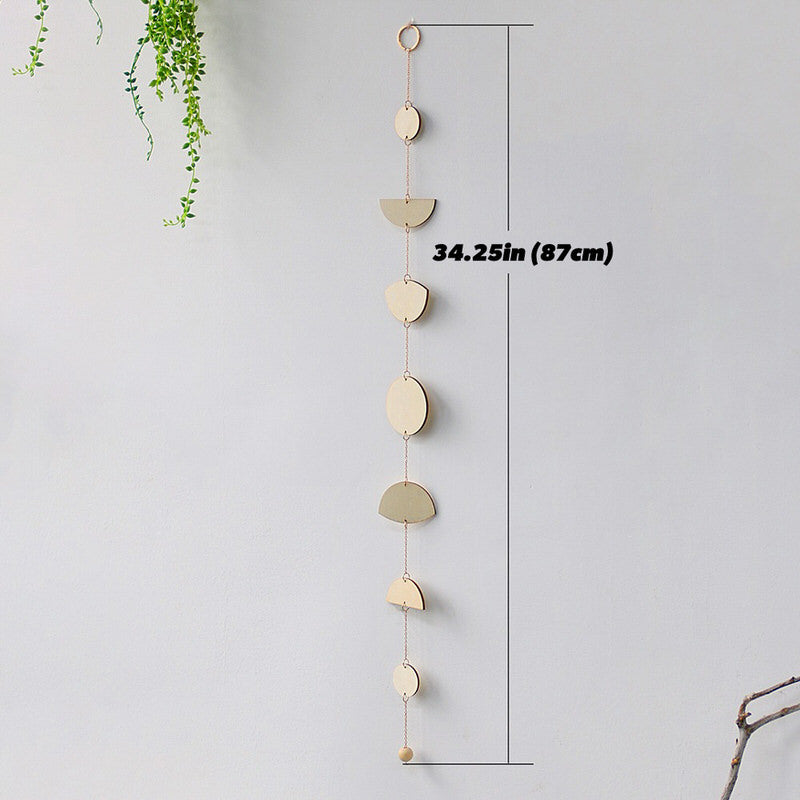 boho room aesthetic decor wall hanging moon phases garland roomtery