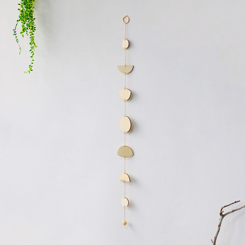 boho room aesthetic decor wall hanging moon phases garland roomtery