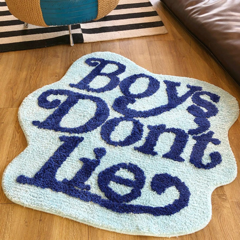 soft blue fluffy accent rug boys dont lie soft girl room aesthetic decor