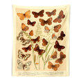 butterflies botanical print wall hanging tapestry roomtery